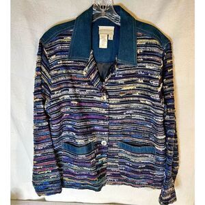 Coldwater Creek Denim Boho Jacket Size Small Worn by Actress on TV Show
